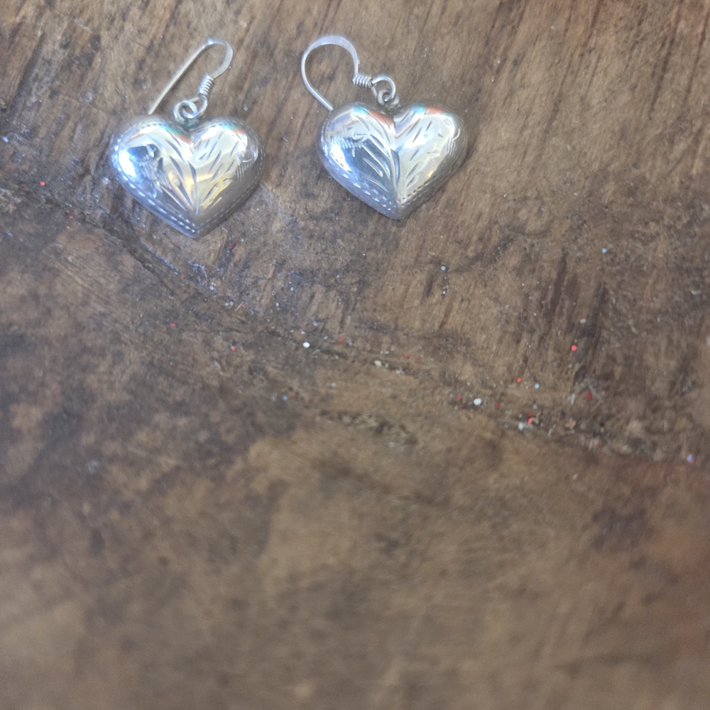 Silver Heart Earrings
